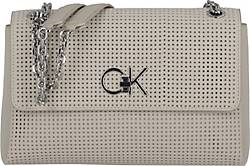 Calvin Klein , Re-Lock Schultertasche 24.5 Cm in beige, Schultertaschen für Damen
