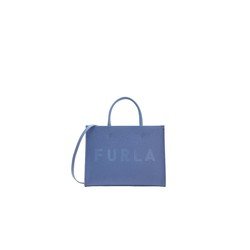 Furla, Handtasche Wonder M Tote St. Eracle Logo in blau, Henkeltaschen für Damen