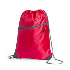 Merkloos Sport gymtas/rugtas/draagtas rood met rijgkoord x 44 cm van polyester -