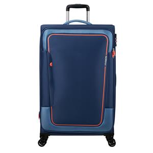 American Tourister Pulsonic Spinner 81 EXP combat navy Zachte koffer