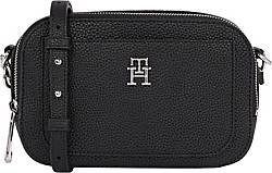 TOMMY HILFIGER, Damen Umhängetasche Th Emblem Camera Bag in schwarz, Umhängetaschen für Damen