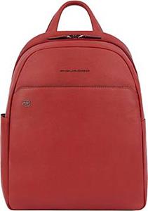 Piquadro , Black Square Rucksack Leder 36 Cm Laptopfach in rot, Rucksäcke für Damen