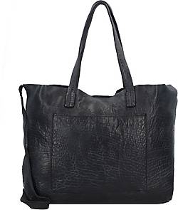 Taschendieb Wien , Belvedere Schultertasche Leder 39 Cm in schwarz, Schultertaschen für Damen