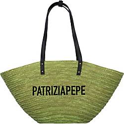 PATRIZIA PEPE , Summer Straw Shopper Tasche 40 Cm in mittelgrün, Shopper für Damen