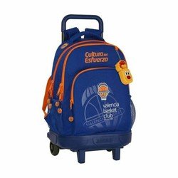 Schulrucksack Mit Rädern Compact Valencia Basket M918 Blau Orange (33 X 45 X 22