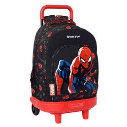 Schulrucksack Mit Rädern Spiderman Hero Schwarz (33 X 45 X 22 Cm)