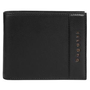 bugatti, Geldbörse Nome Horizontal Wallet With Flap I in schwarz, Geldbörsen für Herren