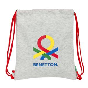 Rucksacktasche Mit Bändern Benetton Pop Grau (35 X 40 X 1 Cm)