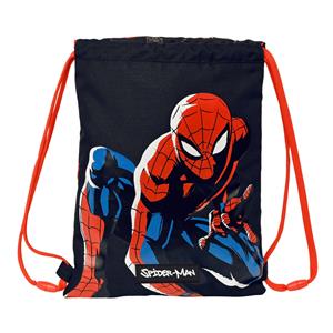 Rucksacktasche Mit Bändern Spiderman Hero Schwarz (26 X 34 X 1 Cm)