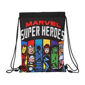 Marvel Rugtas met Koordjes The Avengers Super heroes Zwart (26 x 34 x 1 cm)