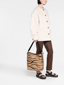 Stella McCartney Shopper met tijgerprint - Bruin