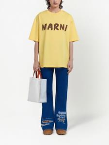 Marni Soft shopper met colourblocking - Wit