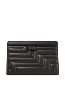 Jimmy Choo Varenne gewatteerde clutch - Zwart