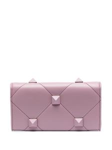 Valentino Roman Stud leren clutch - Paars