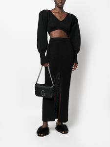 Marc Jacobs The Sequin schoudertas met ketting - Zwart