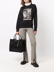SANDRO Shopper met kettingdetail - Zwart
