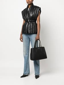 Calvin Klein Leren shopper - Zwart