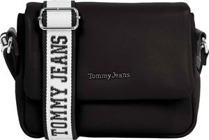 Tommy Jeans Umhängetasche "TJW CITY GIRL FLAP CROSSOVER", mit Markenlogo auf dem Schulterriemen
