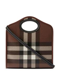 Burberry mini checkered leather tote bag - Bruin