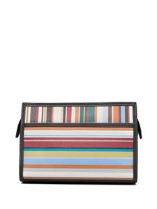 Paul Smith striped leather wash bag - Beige