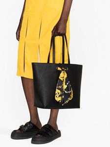 Versace Barocco-print detail tote bag - Zwart