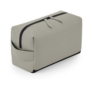 Bagbase Toilettas/make-up tas Monaco - lederlook - mat beige - 25 x 12 x 15 cm -