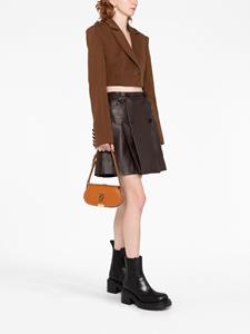 Versace Mini Greca Goddess leather shoulder bag - Bruin