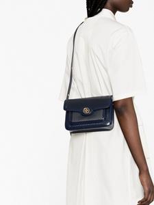 Tory Burch small Robinson perforated shoulder bag - Blauw