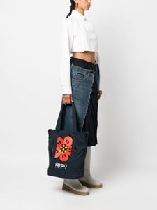 Kenzo embroidered-flower tote bag - Blauw