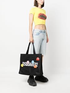 Dsquared2 logo-print shopping tote bag - Zwart