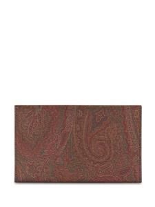 ETRO logo-embroidered paisley clutch - Rood