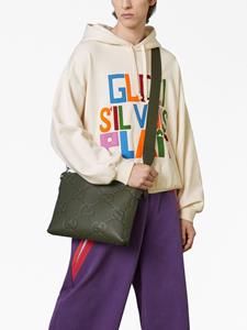 Gucci Jumbo GG leather messenger bag - Groen
