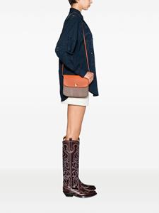 ETRO paisley-print leather crossbody bag - Oranje