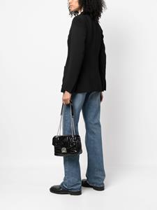 Lancel embossed-design leather shoulder bag - Zwart