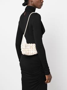 Vanina pearl-embellished shoulder bag - Beige