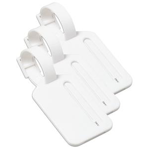 Kofferlabel Janina - 3x - wit - 9 x 5 cm - reiskoffer/handbagage label -