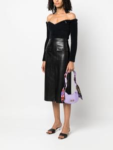 Versace Thelma logo-plaque shoulder bag - Paars