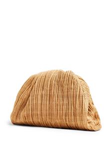 Loeffler Randall Bailey woven-raffia clutch bag - Beige