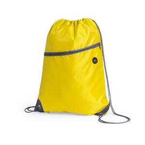 Sport gymtas/rugtas/draagtas geel met rijgkoord x 44 cm van polyester -