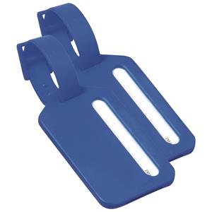 Kofferlabel Janina - 2x - blauw - 9 x 5 cm - reiskoffer/handbagage label -
