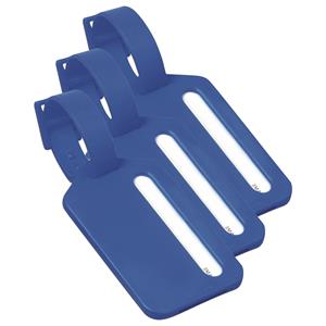 Kofferlabel Janina - 3x - blauw - 9 x 5 cm - reiskoffer/handbagage label -