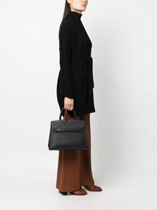 Valextra flap structured handbag - Zwart