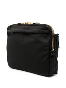TOM FORD logo-lettering leather briefcase - Zwart