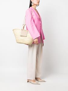 Jacquemus Le Panier Soli raffia tote bag - Beige