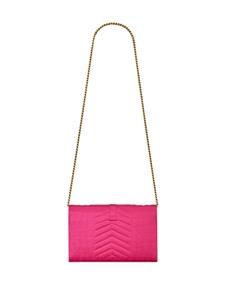 Saint Laurent Matelassé tas met logoplakkaat - Roze