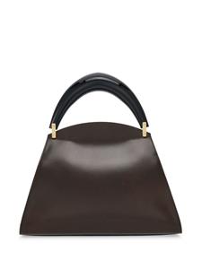Ferragamo asymmetric leather tote bag - Bruin