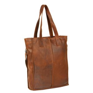Justified Bags Justified Nynke - Leren Shopper Tas  - Laptoptas 15,6 Inch - Cognac