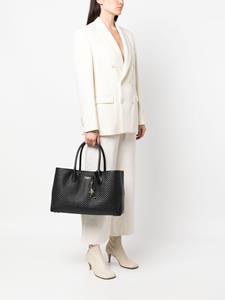 Aspinal Of London London weave leather tote bag - Zwart
