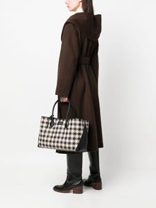 Aspinal Of London London houndstooth woven tote bag - Beige