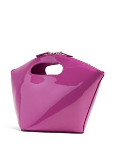 BY FAR Rubik patent-leather tote bag - Roze